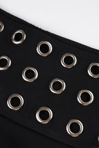 Gothic Eyelet Hollow-Back Off-Shoulder Top Shorts Two Pieces Set