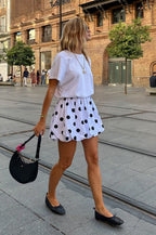 Polka Dot High-Waisted Skirt