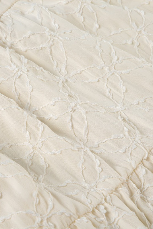 Textured High Slit Maxi Skirt