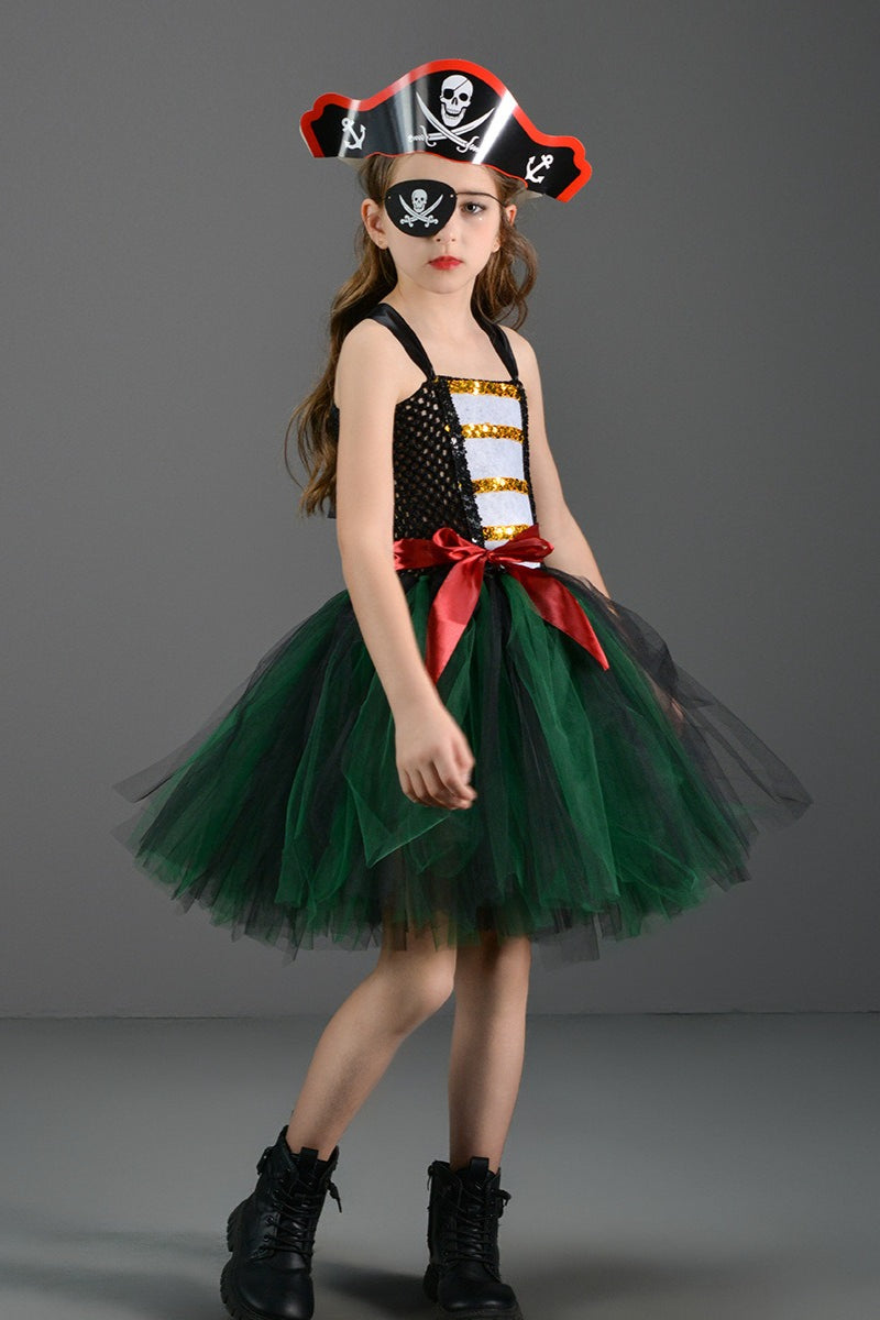 Pirate Girl Tutu Dress Kid Halloween Costume