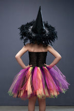 Colorful Witch Tutu Kid Halloween Costume