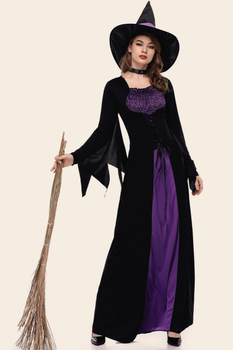 Purple Witch Dress Halloween Costume