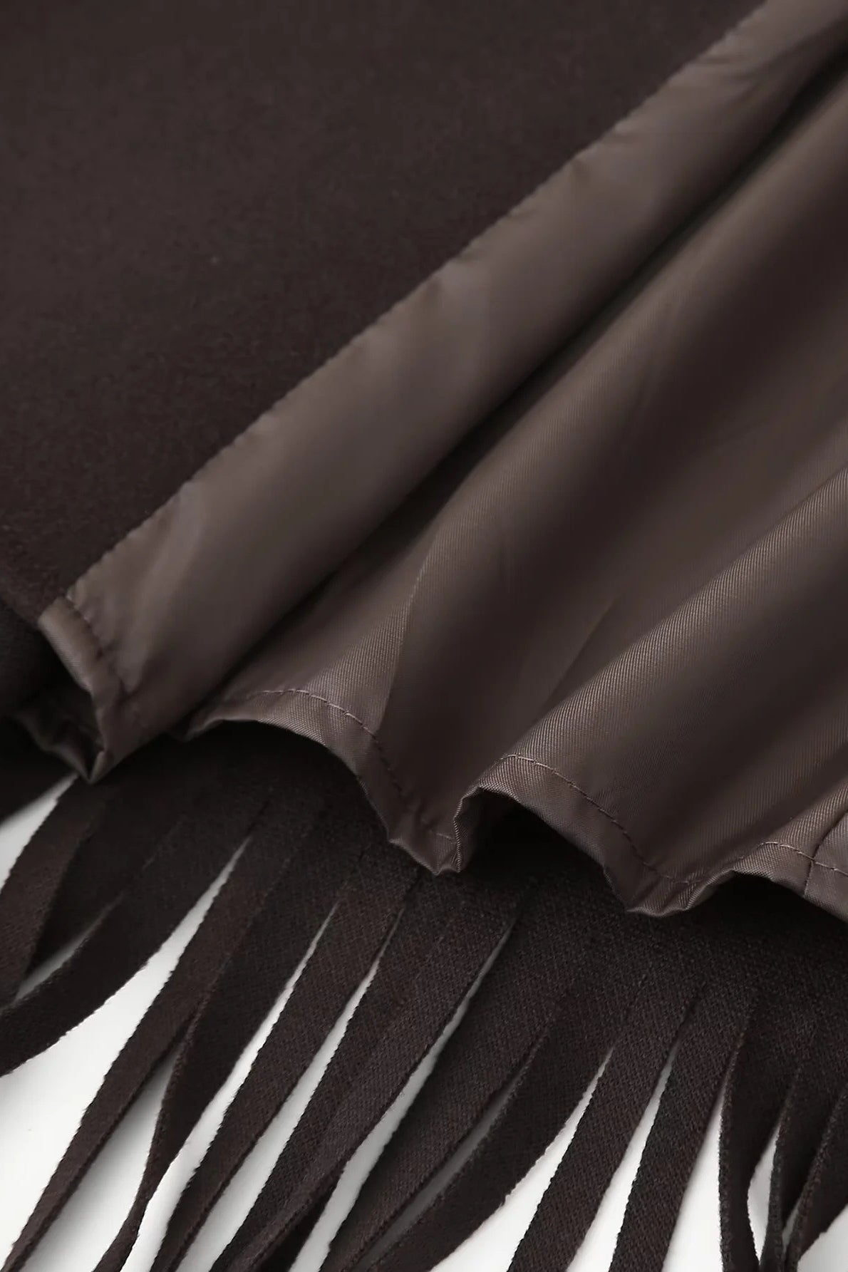 Street Style Fringe Wool Coat