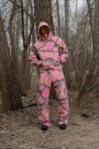 Y2K Retro Camo Print Zip Up Hoodie