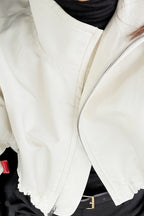 French Minimalist White Trench Jacket