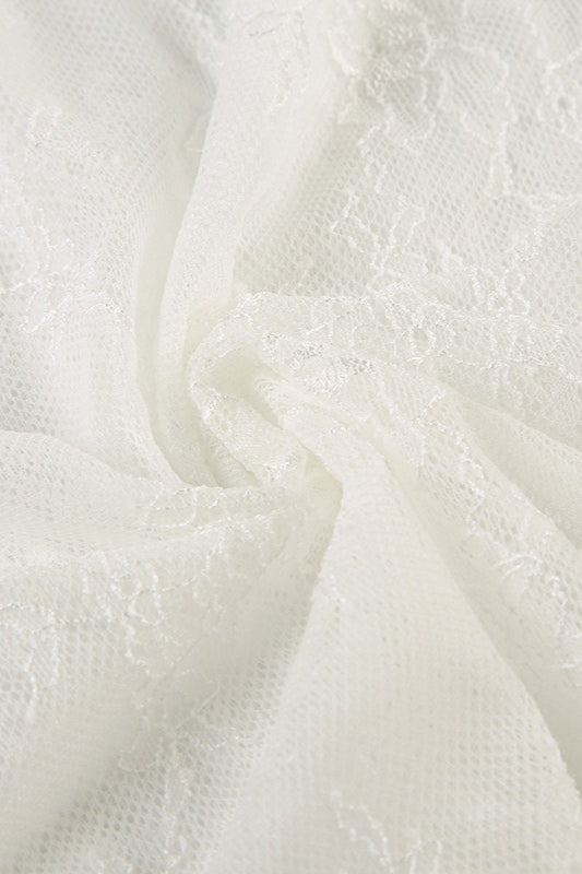 Ruffled Lace Asymmetrical Skirt