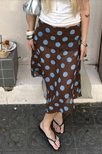 Sheer Polka Dot Ruffled Mesh Skirt
