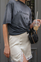 Lace-Trim A-Line Mini Skirt