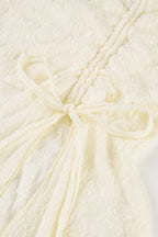 Lace Ruched Split Asymmetrical A-line Skirt