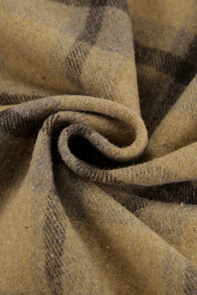 Vintage Loose Plaid Wool Coat