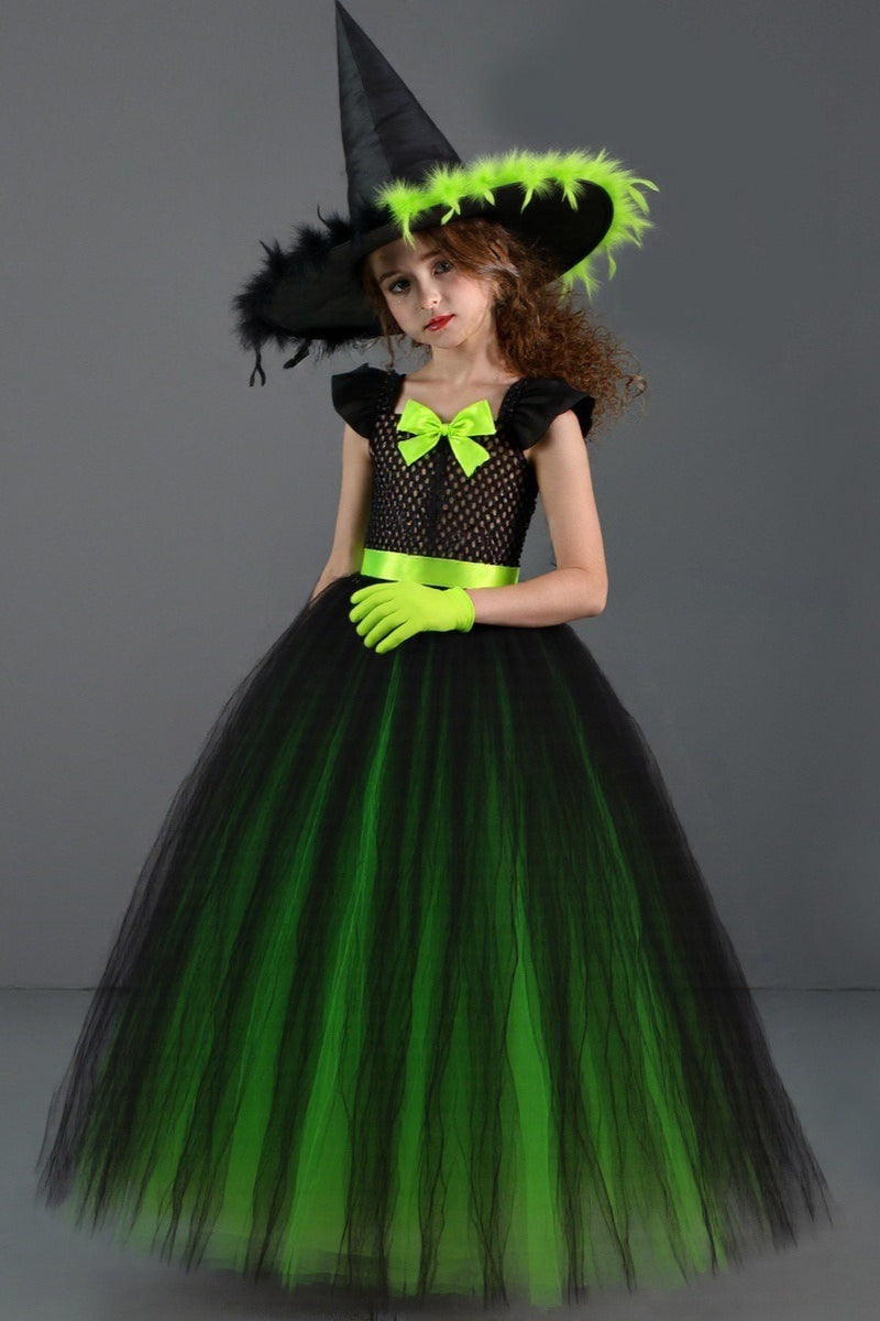Evil Witch Dress Kid Halloween Costume