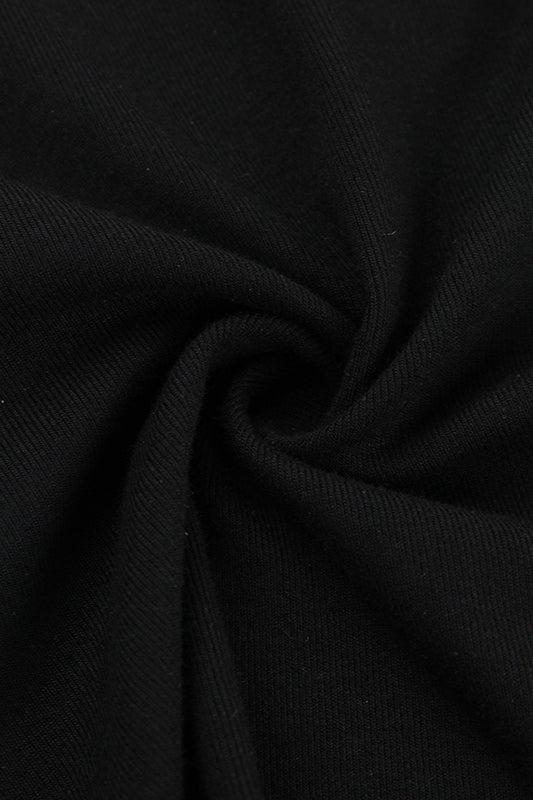 Gothic Cutout Cross Mock Neck T-Shirt