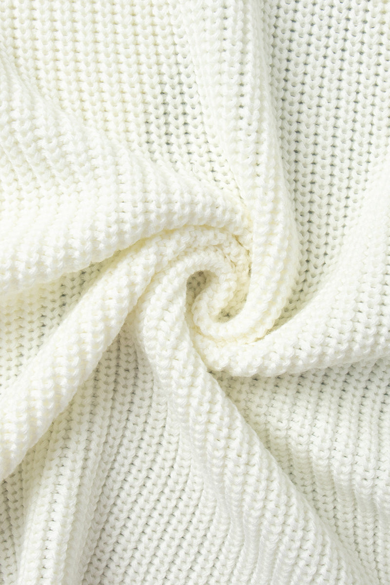 High Neck Loose Fit Knit Sweater