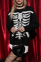 Halloween Skeleton Crew Neck Sweater