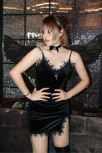 Vintage Halloween Black Swan Dress
