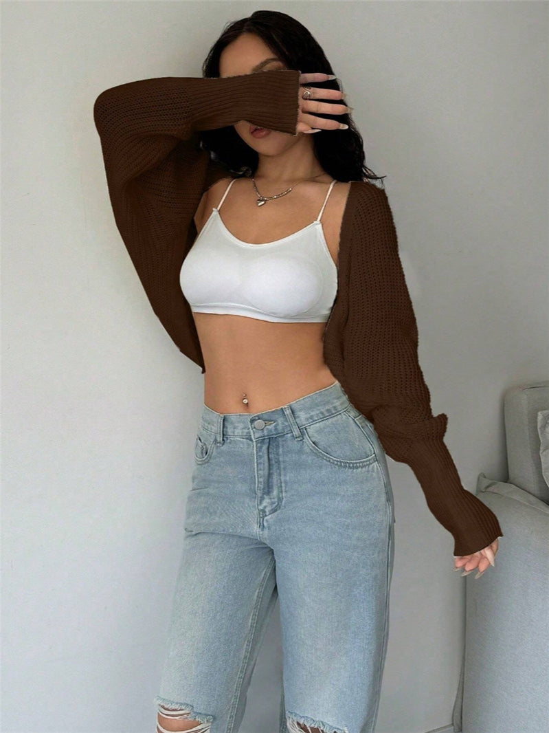 Loose Fit Knit Shrug Cardigan