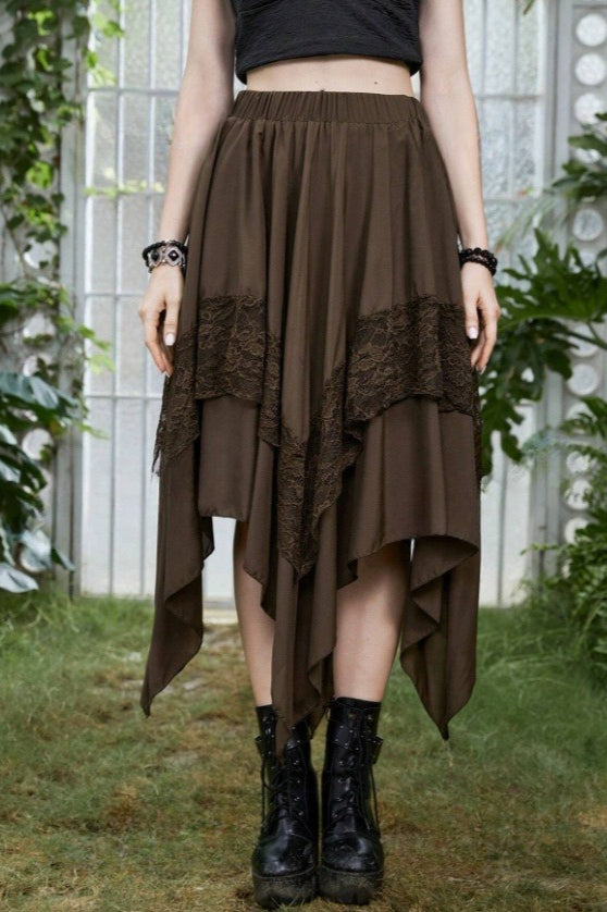 Halloween Gothic Punk Lace Skirt