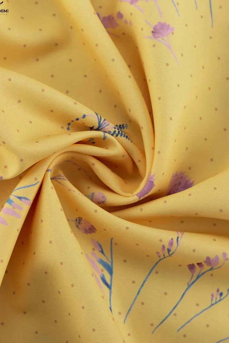 Casual Yellow Print Spaghetti Strap Floral Dress