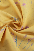 Casual Yellow Print Spaghetti Strap Floral Dress