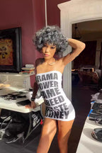 Y2K Strapless White Mini Dress