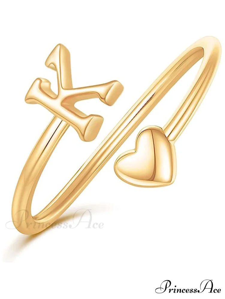 1pc Minimalist Style Heart Shaped Glittery Ring