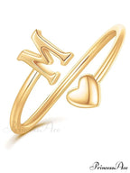 1pc Minimalist Style Heart Shaped Glittery Ring