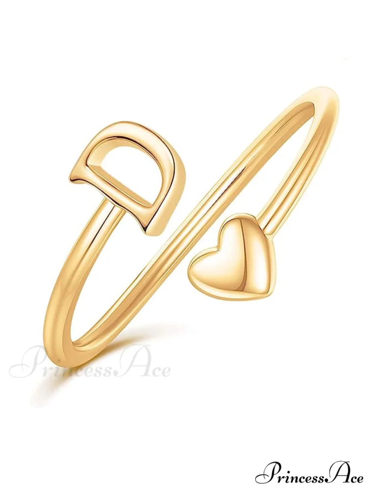 1pc Minimalist Style Heart Shaped Glittery Ring