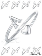 1pc Minimalist Style Heart Shaped Glittery Ring