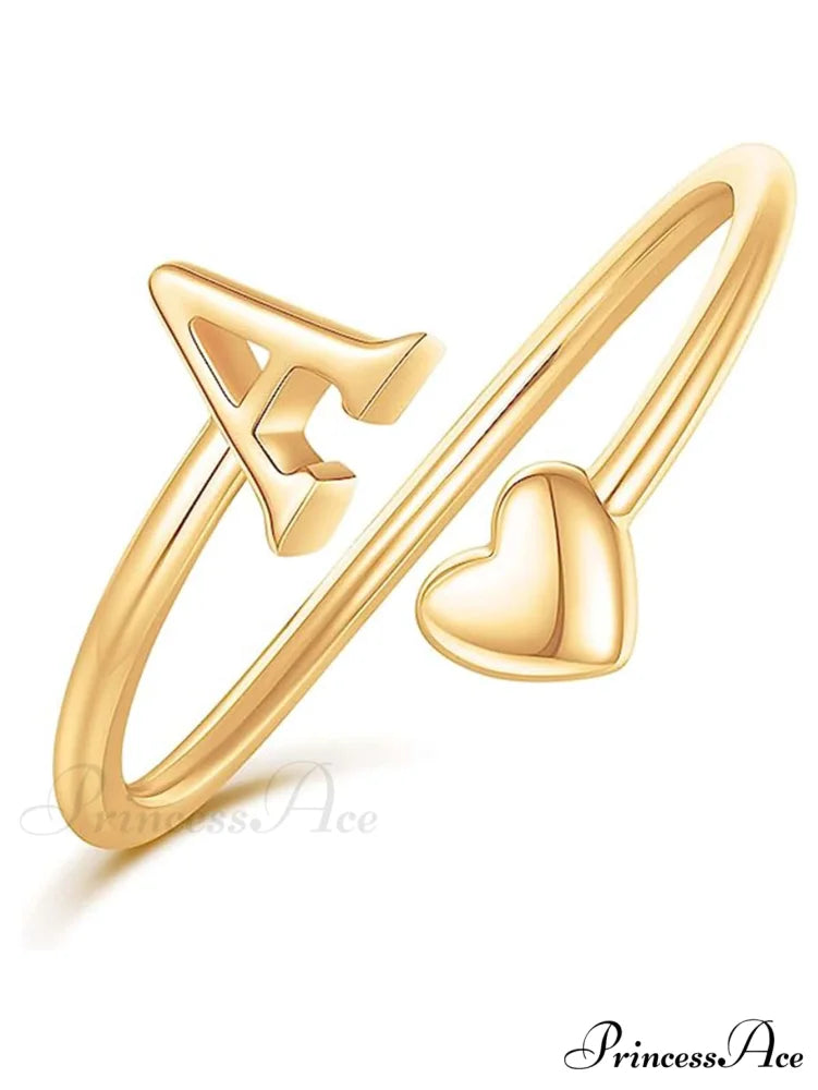 1pc Minimalist Style Heart Shaped Glittery Ring