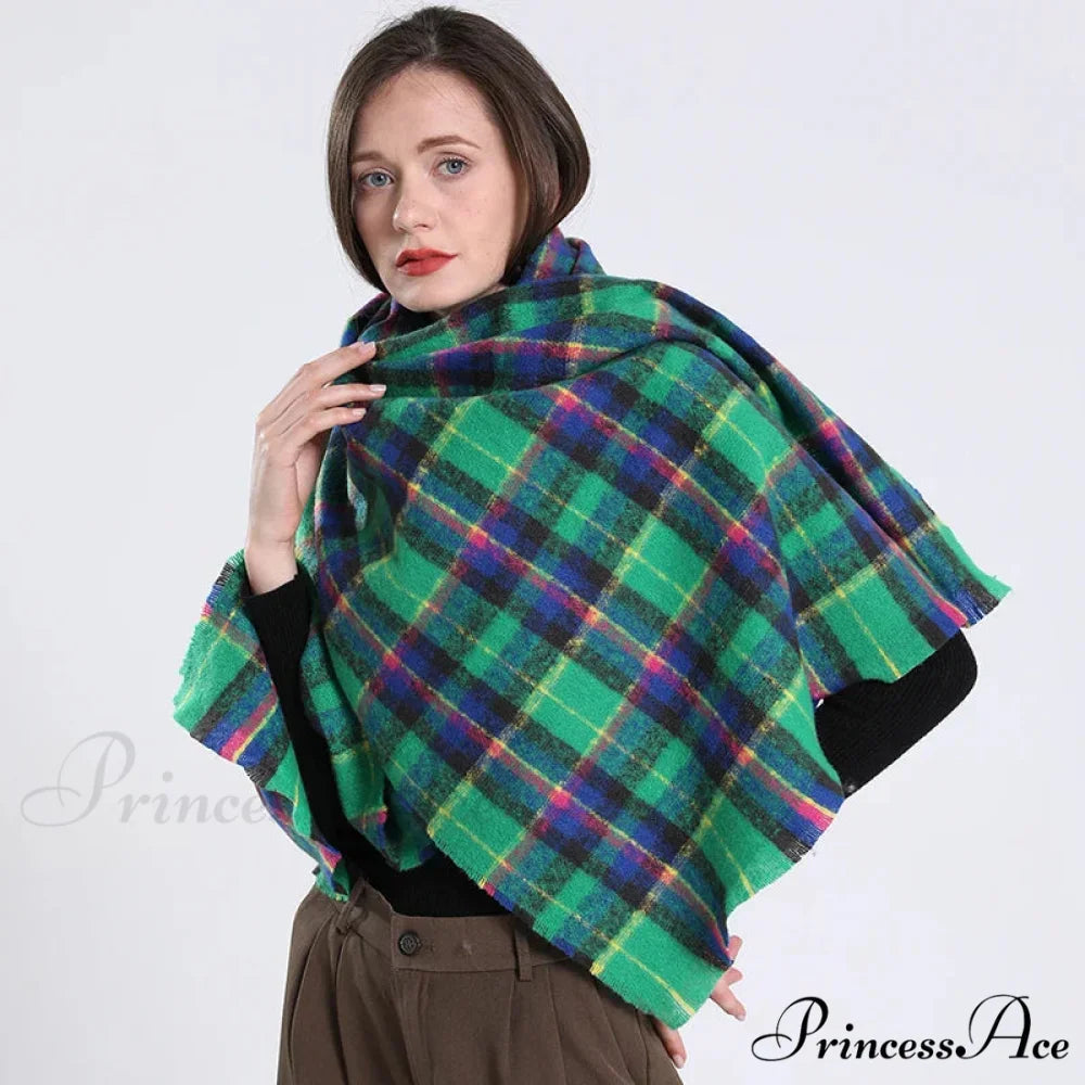 2022 Stylish Tartan Cashmere Scarf