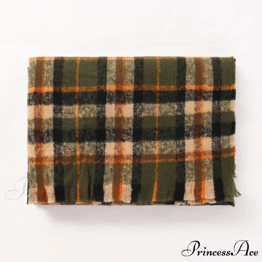 2022 Stylish Tartan Cashmere Scarf
