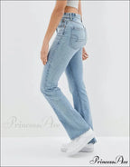 2024 New Slit Slim Flare Women's High Waist Fashion Flared Pants Streetwear Jean