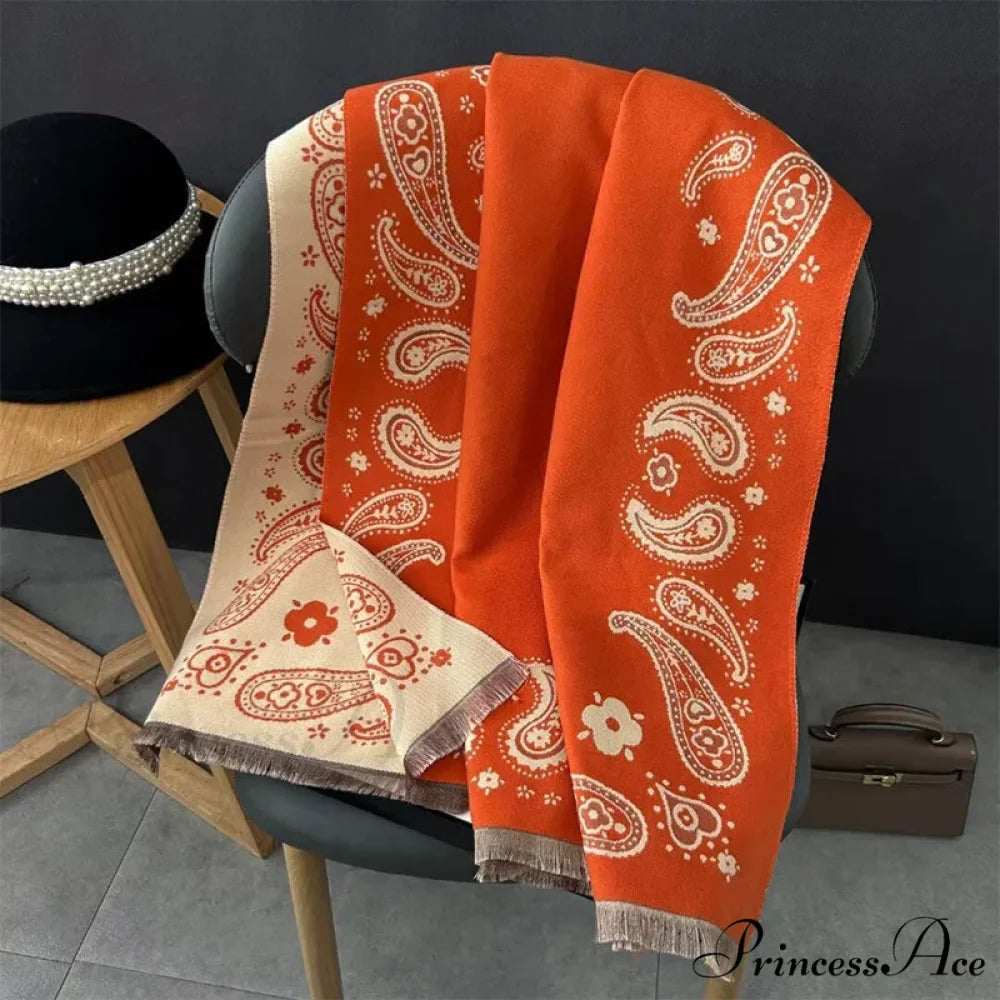 2024 New Year's Crimson Cashmere Scarf