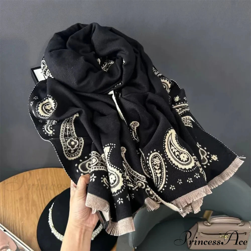 2024 New Year's Crimson Cashmere Scarf