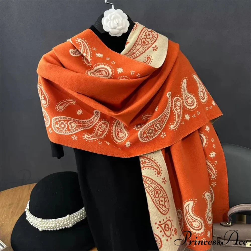 2024 New Year's Crimson Cashmere Scarf