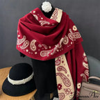 2024 New Year's Crimson Cashmere Scarf