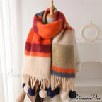 2024 Winter Multicolor Cashmere Loop Yarn Pashmina Scarf