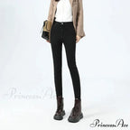 2024 Winter Thermal Warm Plush Stretch Lady Skinny Fleece Women Thicken High Waist Denim Pants Retro Trousers Female Jean