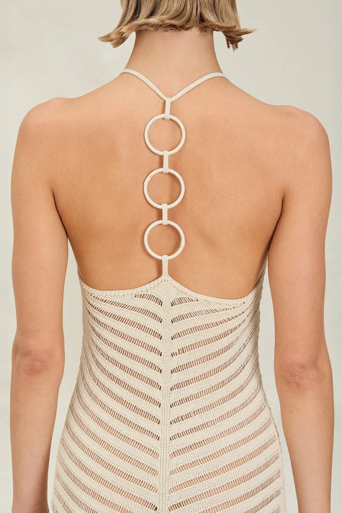 Knit Hollow Bodycon High Waist Boho Dress