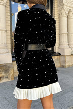 Pearl Studded Blazer Mini Dress