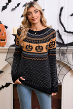 Halloween Retro Dot Knit Sweater