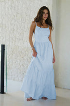 Strappy Tiered Maxi Boho Dress