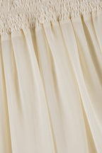 Elastic Waist Ruching A-Line Skirt