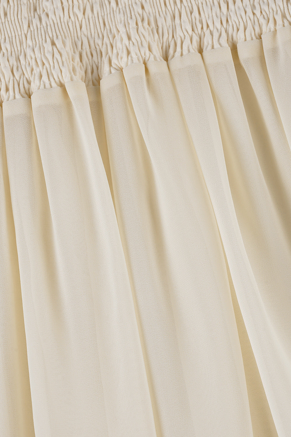 Elastic Waist Ruching A-Line Skirt