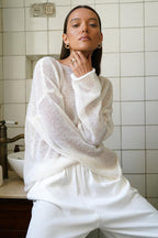 Lightweight See Through Knit Blouse