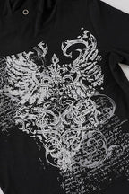 Dark Aesthetic Print Hole Hoodie