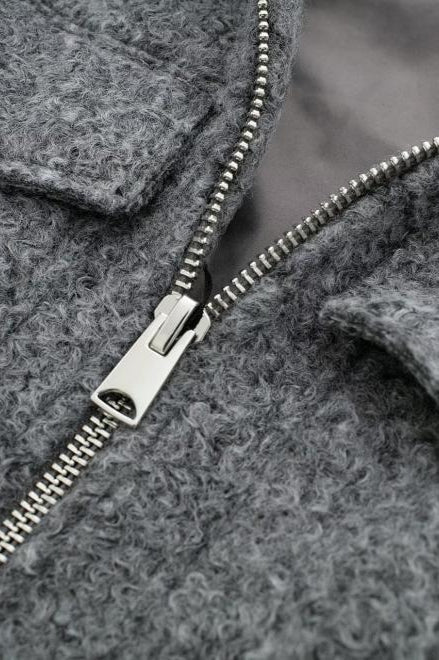 Street Style Tweed Crop Coat