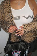 Soft Mohair Animal Print Cardigan