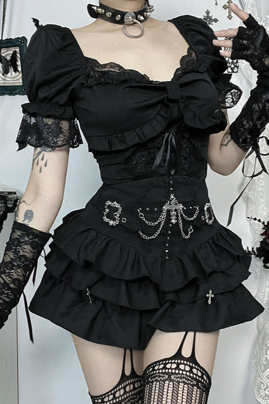 Punk Style High Waist Skirt