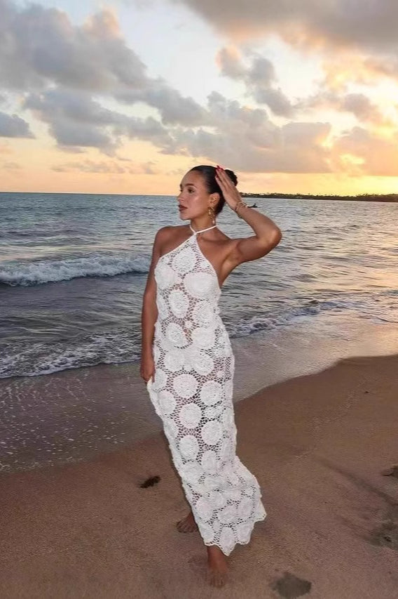 Jacquard Cutout Mermaid Bodycon Boho Dress